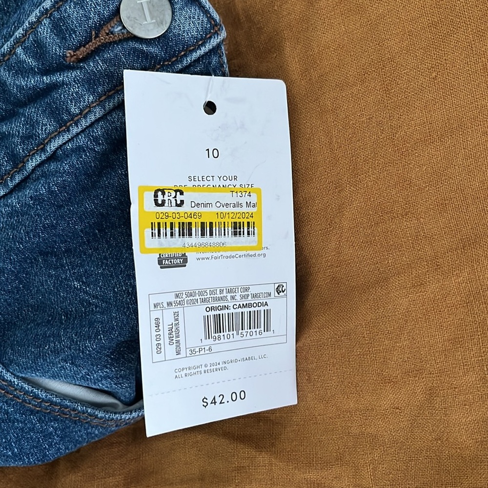 Maternity Denim Overalls - Picture 2 of 5